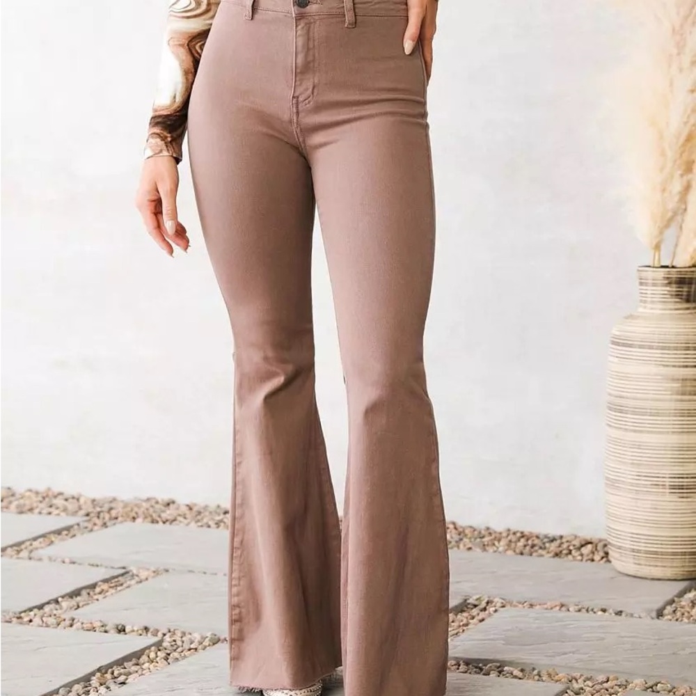 Wishlist Women's Wide Leg Tan Jeans